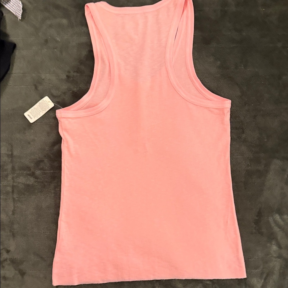 aerie Soft Pink Henley Ribbed Tank Top New With Tags NWT - Picture 4 of 4